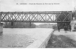 CHINON - Pont Du Chemin De Fer Sur La Vienne - Très Bon état - Chinon