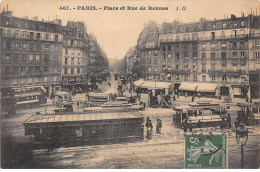 PARIS - Place Et Rue De Rennes - Très Bon état - Places, Squares