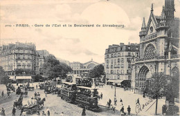 PARIS - Gare De L'Est Et Le Boulevard De Strasbourg - Très Bon état - Stations, Underground
