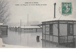 PARIS - Crue De La Seine - Les Magasins Des Grands Moulins De Corbeil - Très Bon état - Inondations De 1910