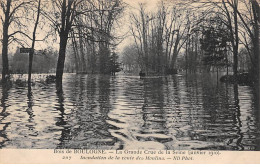 BOIS DE BOULOGNE - La Grande Crue De La Seine 1910 - Inondation De La Route Des Moulins - Très Bon état - Boulogne Billancourt