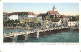 11426694 Basel BS Alte Rheinbruecke Mit St Martinskirche Basel BS - Andere & Zonder Classificatie