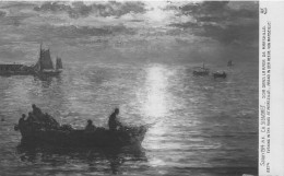 Art Peinture Salon 1914 Signoret Soir Dans La Rade De Marseille - Peintures & Tableaux