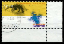 BRD 2000 Nr 2089 Zentrisch Gestempelt ECKE-URE X6D467E - Used Stamps