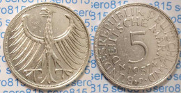 5 DM Silber-Adler Silberadler Münze 1957 J Jäger 387 BRD  (p019 - Sonstige – Europa