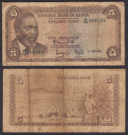 KENIA - KENYA 5 Shillings Banknote 1968 Pick 1c VG (5)    (32039 - Andere - Afrika