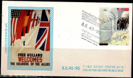 ISRAEL  1995 COVER END OF THE SECOND WORLD WAR VF!! - Lettres & Documents