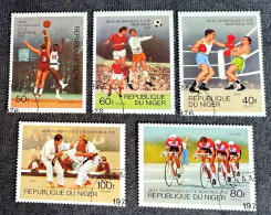 (!) Niger 1976 Mi# 531-535 Used - 21st Summer Olympic Games, Montreal - Niger (1960-...)