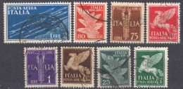 ITALIA - 1930/1932 - Serie Completa Per Complessivi 8 Valori Usati: Yvert Posta Aerea 11A/17 - Poste Aérienne