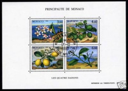 Monaco Block 49 Gestempelt Ersttagsstempel Pflanzen #JS343 - Sonstige & Ohne Zuordnung