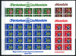 Liechtenstein Kleinbögen 743-746 Postfrisch Wappen #JD389 - Otros & Sin Clasificación