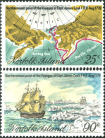Norfolk Island 1978 SG213-214 Captain Cook Voyages Set MNH - Ile Norfolk