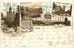Gruss Aus Wiesbaden - Litho - Wiesbaden
