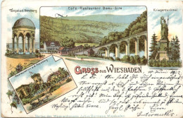 Gruss Aus Wiesbaden - Litho - Wiesbaden