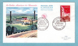 FDC France 1959 - Centre Atomique De Marcoule YT 1204 - Chusclan - 1950-1959