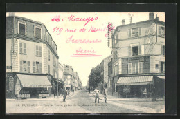 CPA Puteaux, Rue De Paris, Prise De La Place Du Marché  - Puteaux