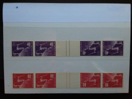 ISRAELE 1950 - 75° Anniversario UPU - Têtê-bêche Con Ponte - Nuovi ** + Spese Postali - Unused Stamps (with Tabs)