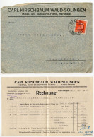 Germany 1928 Cover & Invoice; Wald (Rhineland) - Carl Kirschbaum, Metall- Und Stahlwaren-Fabrik; 15pf. Kant - Brieven En Documenten