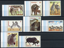 Ruanda 1283-1290 Postfrisch Zebras, Büffel #GQ292 - Andere & Zonder Classificatie