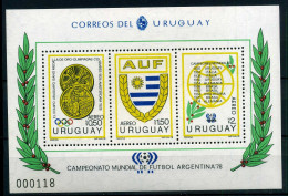 Uruguay Block 39 Postfrisch Fußball #GE522 - Uruguay