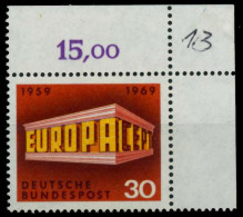 BRD BUND 1969 Nr 584 Postfrisch ECKE-ORE X8C6D0A - Nuevos