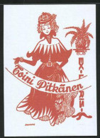 Exlibris Toini Pitkänen, Dame In Gerüschtem Kleid  - Ex-libris