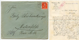 Germany 1928 Cover & Letter; Buchloe - Frischholz & Mayr, Bankgeschäft To Ostenfelde; 15pf. Immanuel Kant - Lettres & Documents