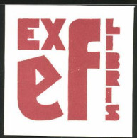 Exlibris Initalen EF  - Ex-Libris