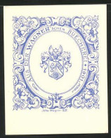 Exlibris Wagner, Wappen Mit Ritterhelm Und Sternen  - Ex-libris