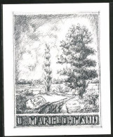 Exlibris Marie Lühmann, Landschaft  - Ex-Libris