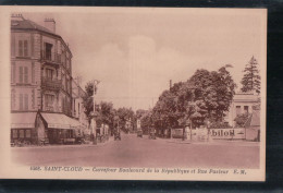 Cpa 92 Saint Cloud Carrefour Boulevard De La République Et Rue Pasteur - Saint Cloud