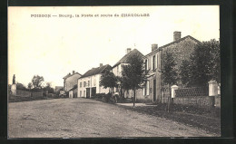 CPA Poisson, Bourg, La Poste Et Route De Charolles  - Charolles