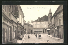 CPA Paray-le-Monial, Place Guignaut, Vue De La Rue In Der Ortschaft  - Sonstige & Ohne Zuordnung