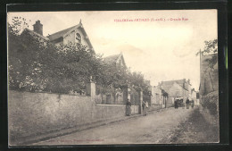 CPA Villers-en-Arthies, Grande Rue, Menschen Vor Den Habitations  - Arthies