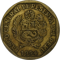 Pérou, 20 Centimos, 1994, Laiton, TTB - Perú
