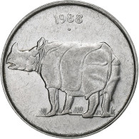 République D'Inde, 25 Paise, 1988, Acier Inoxydable, SUP+, KM:54 - Indien