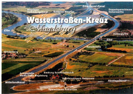 73944832 Magdeburg Wasserstrassenkreuz Elbe Havel Kanal Fliegeraufnahme - Magdeburg