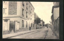 CPA St-Maurice, La Nouvelle Gendarmerie Et La Grande Rue  - Saint Maurice