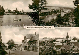 73830922 Guentersberge Gondelteich Panorama Strasenpartie Kirche Guentersberge - Sonstige & Ohne Zuordnung