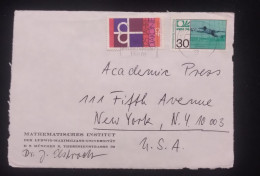 C) 1974. GERMANY. AIRMAIL ENVELOPE SENT TO USA. DOUBLE STAMP. 2ND CHOICE - Altri & Non Classificati