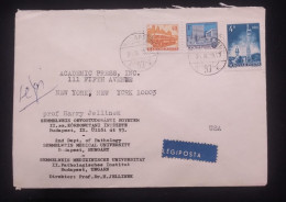 C) 1974. HUNGARY. AIRMAIL ENVELOPE SENT TO USA. MULTIPLE STAMPS. 2ND CHOICE - Andere & Zonder Classificatie