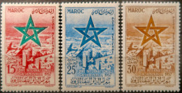 LP3844/2244 - MAROC - 1957 - POSTE AERIENNE - SERIE COMPLETE - N°103 à 105 NEUFS** - Maroc (1956-...)