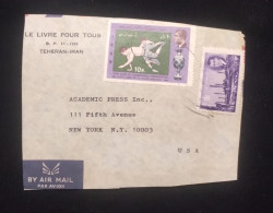 C) 1969. IRAN. AIRMAIL ENVELOPE SENT TO USA. DOUBLE STAMP. 2ND CHOICE - Other & Unclassified