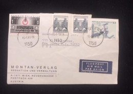 C) 1969. AUSTRIA. AIRMAIL ENVELOPE SENT TO USA. MULTIPLE STAMPS. 2ND CHOICE - Altri & Non Classificati