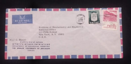 C) 1974. ISRAEL. AIRMAIL ENVELOPE SENT TO USA. DOUBLE STAMP. 2ND CHOICE - Otros & Sin Clasificación