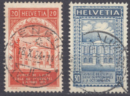 HELVETIA - SUISSE - SVIZZERA - 1924 - Serie Completa Usata Formata Da 2 Valori: Yvert  212/213. - Oblitérés