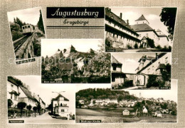 73757037 Augustusburg Drahtseilbahn Teilansicht Schlossblick Kirche Schloss  Aug - Augustusburg