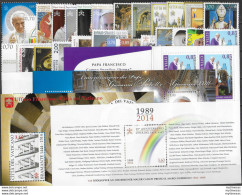 2014 Vaticano Annata Completa 26v.+5MS+1 Booklet MNH - Otros & Sin Clasificación