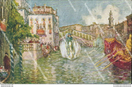 Bm30 Cartolina Venezia Citta' Nel Settecento Le Bissone 1936 - Venetië (Venice)