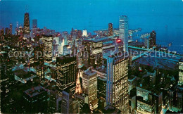 73744386 Chicago_Illinois Fliegeraufnahme Night Skyline From Sears Tower - Altri & Non Classificati